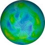 Antarctic ozone map for 2025-05-31